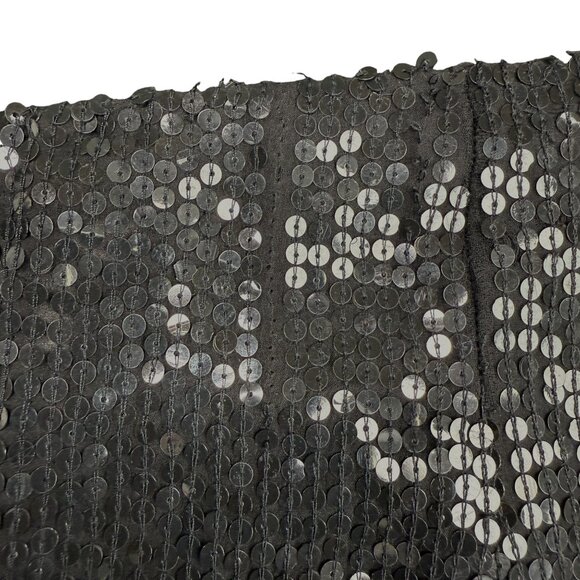 VINTAGE Women's LAURENCE KAZAR Silk Sequin Trouser Pant Black | Size L - Picture 9 of 10